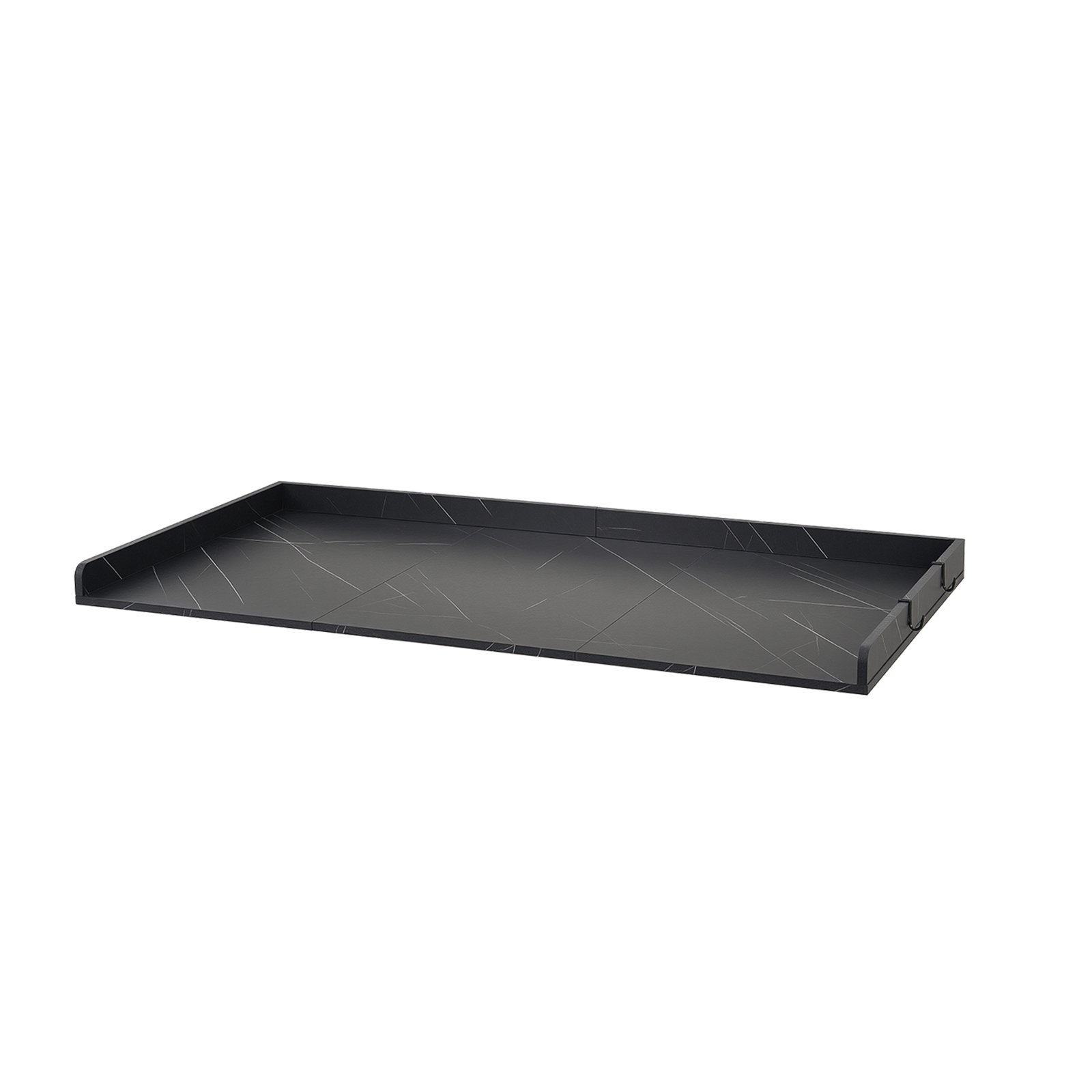 Mophorn Arbeitsplatte Für Waschmaschine Und Trockner (137 X 69,9 Cm) Mit Erhöhtem Rand Und Haken, Ideal Zur Organisation Und Aufbewahrung Im Wäscheschrank, Belastbar Bis 113 Kg, Schwarz