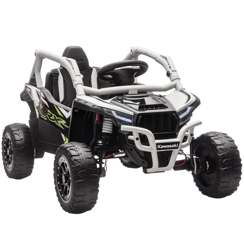 Kinder-elektroauto, Kawasaki Teryx Krx 1000 12 V Mit Fernbedienung, Led Und Musik, Aus Kunststoff Und Stahl, 100 X 64 X 56 Cm, Für Kinder Von 3–8 Jahren, Grau