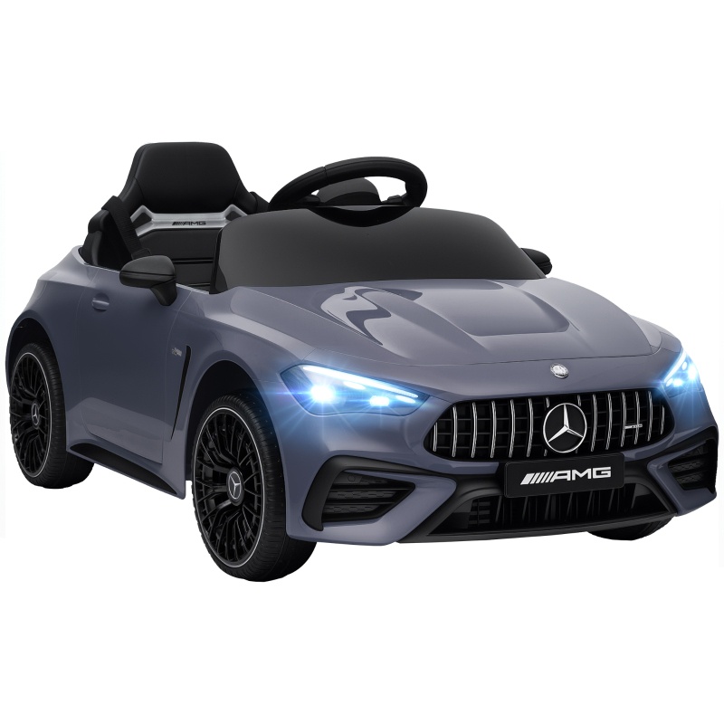 Elektroauto Für Kinder Im Mercedes-amg Design Mit Eltern-fernbedienung Und Mp3-musik, Kunststoff Und Metall 99x55x43 Cm, Grau