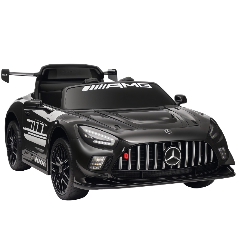 Elektroauto Für Kinder, Mercedes-amg Batterieauto Mit 2.4g Fernbedienung Und Led-lichtern, Kunststoff 115x66x44 Cm, Schwarz