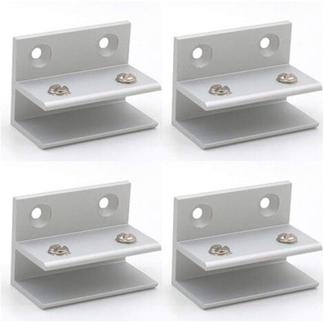 Pa 4er-pack Glasklemmen In F-form, Wandhalterung, Duschklemmen, Regal, Plattenklemmen 10–12 Mm