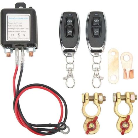 Pair Dc12v Fernbatterie-trennschalter, Diebstahlschutz-auto-leistungsschalter Verhindert Batterieentladung, Hochstrom-batterie-trennschalter Für Wohnmobil, Atv, Auto, Boot, Fernbedienung (2)