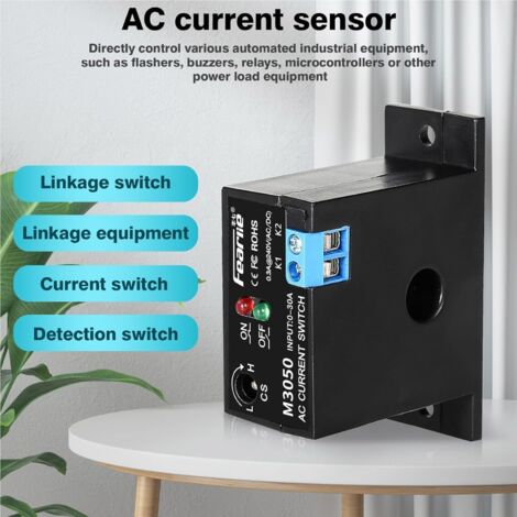 Pa Ac 240v Stromerfassungsschalter, Einstellbarer Stromerfassungsschalter 0,2-30a Stromüberwachungsrelais, Normalerweise Offen