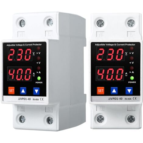Pa Spannungsstromschutz, Einstellbares Über-/unterspannungsschutzgerät, Ac220v 40a 2p Din-schienen-überspannungsschutz-wiederherstellung