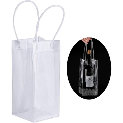 Pa 6er-pack Rechteckige, Transparente Pvc-geschenktüten Mit Griffen Für Den Valentinstag, Kleine Tragetaschen Für Blumensträuße, Geschenkverpackungstüten, Handtaschen Für Thanksgiving, Geburtstag