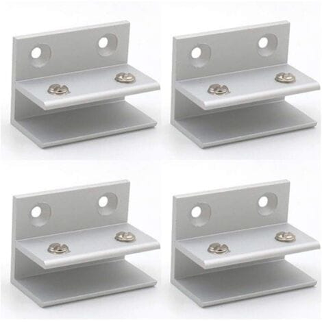 Pa 4er-pack F-förmige Glasklemmen, Wandhalterung, Duschklemmen, Regal, Plattenklemmen 10–12 Mm