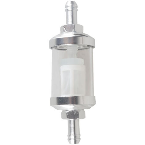 Pa Inline-kraftstofffilter-set, Klarglas (silber)
