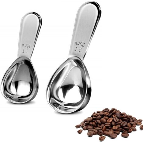 Pa Stück Kompakter Und Tragbarer Messlöffel, Langlebiger Kaffee-messlöffel Aus Edelstahl, Kaffee-messlöffel Mit Kurzen Griffen Zum Schöpfen Von Kaffee, Tee, Zucker, Milchpulver