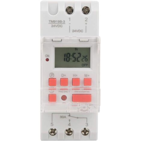 Pa Dc 24 V Timer, 30 A Wöchentlich 12/24 Stunden, Programmierbarer Timer, 16 Ein/aus Pro Tag, Elektronische Lcd-digitalsteuerung, Zeitrelais Mit Wasserdichter Abdeckung