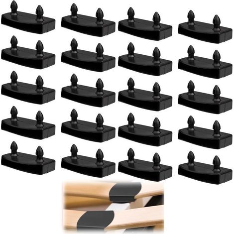 Pair 20 Stück Bettlattenträger, 55 Mm Bettboden-lattenendkappen, Kunststoff-ersatzlattenendkappen, Lattenträger Für Seitengitter, Verbindungszubehör