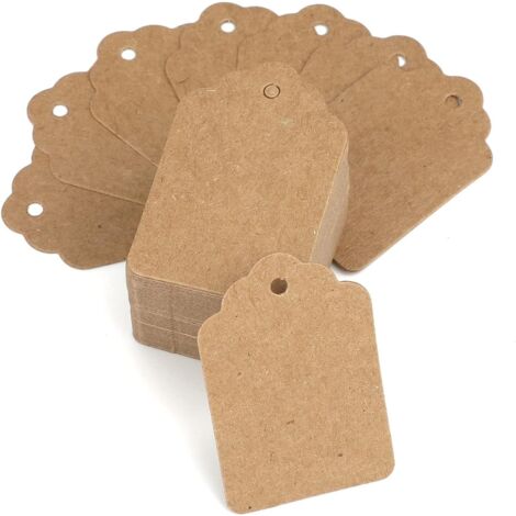 Pa 200 Stück Kraft-preisschilder, Etiketten, 3 X 5 Cm, Etikett, Ladenetiketten, Kleidungsetiketten Für Schmuck, Kleidungsstücke, Produkte, Braun