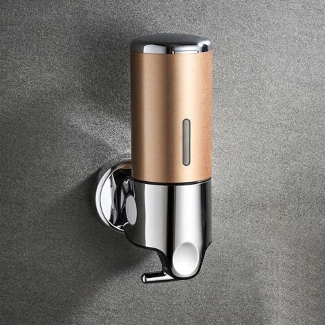 Pair 450 Ml Seifenspender Zur Wandmontage, Einzelkopf-handseifenspender, Flüssigseifenspender, Duschgel, Shampoo-spender Für Küche, Badezimmer, Hotel (gold)