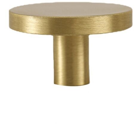 Pa 4er-pack Goldene Küchenschrankknöpfe, Massive Messingknöpfe Für Kommodenschubladen, Minimalistische Runde Badezimmerschrankgriffe, Moderne Möbelbeschläge (33 Mm X 20 Mm)