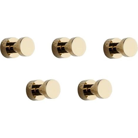 Pa Wandhaken, Handtuchhaken Für Badezimmer, Küche, Tür, Schrank Und Schrank, 5 Packungen, Messing (gold)