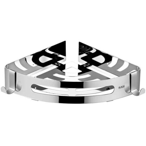 Pa Eck-duschregal, Wandmontiertes Eck-duschregal, Duschhalter Für Badezimmer, Silber