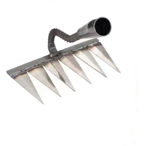 Pa Reetrechen Aus Metall Für Gartenarbeit Und Unkrautjäten – Robuster Metallzahnrechen, Silber, 23 X 13 Cm