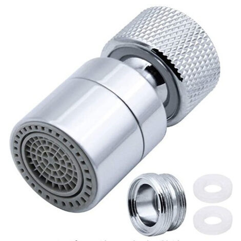 Pa Rutschfester Edelstahl-spülbeckenbelüfter, Sprudelmodi, 360-grad-filter, Schwenkbarer Wasserhahn-sprüher Mit Düsenadapter, Passend Für Alle Wasserhähne, Silber, 5,7 X 2,2 X 2,2 Cm 80 Gramm