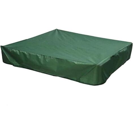 Pair Sandkastenabdeckung Mit Kordelzug, Staubdichte Sandkastenabdeckung, Schutzplane, Grün (150x150 Cm)