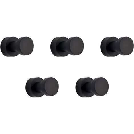 Pa Wandhaken, Handtuchhaken Für Badezimmer, Küche, Tür, Schrank Und Schrank, 5 Packungen (schwarz)