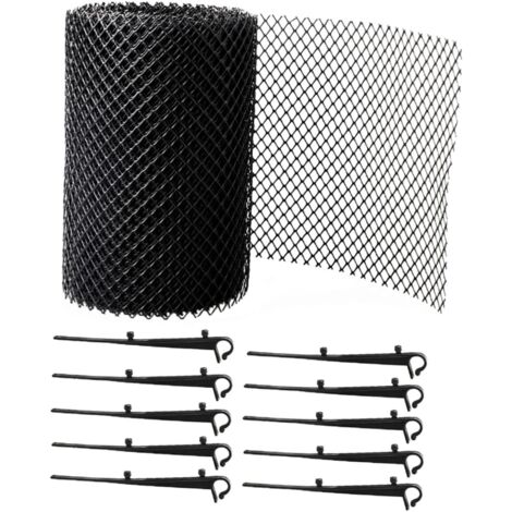 Pa Anti-fall-netz-set, Dachrinnenblattschutznetz, Dachrinnenschutzfilter, Wassertanknetz, Netzabdeckung, Gartengitternetz, Regenwassergrabennetz, 15c-kunststoff