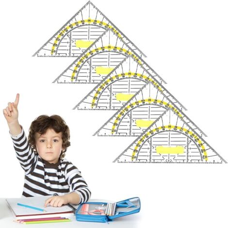 Pa Geometrisches Quadrat, Multifunktionales Dreieck, Geometrisches Dreieck, Dreieck Zum Zeichnen Von Kreisen, Geodreiecken, Integrierter Kunststoff-winkelmesser, Kunststoff-maßlineal, Messlineal,