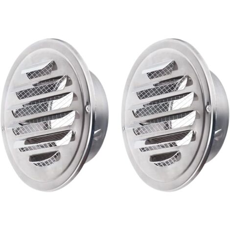 Pa Stück Rundes Lüftungsgitter, Lüftungsgitter, Lüftungsgitter, 98 Mm, Edelstahl, Lüftungsgitter, Schutzgitter Mit Insektenschutznetz, Rundes Luftauslassgitter
