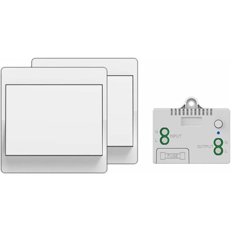 Pair Selbstversorgender Funkschalter, Funkfernbedienung Für Lichter Und Elektrogeräte, Wasserdicht Und Sicher, Kann Direkt Installiert Werden (1 Bis 2)