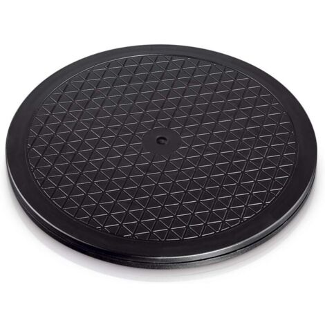 Pa Universelles Rundes Tablett (40 Cm, Xl-größe, Tragkraft 100 Kg (ideal Für Fernseher, Lautsprecher, Monitore, Küchengeräte) Schwarz)