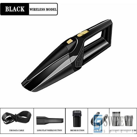Pair Handstaubsauger, 120 W, 2200 Mah, Kabelloser Wiederaufladbarer Tischstaubsauger, Tragbarer Usb-ladestaubsauger Mit Waschbarem Filtertrockner, Für Tierhaare, Küche, Büro, Auto (kabellos, Schwarz)