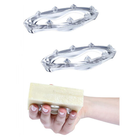 Pa Soapstandle Bar-seifengriff, 2er-pack, Hergestellt In Den Usa, Trocknet Geschirr/ständer In Bad/küche Nicht Aus, Anti-drop-griff Für Bad Und Dusche, Verwendung Mit Shampoo Bar-seifenspülung, T