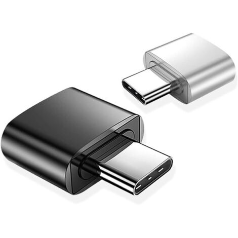 Pa Usb-c-auf-usb-adapter (2er-pack), Usb-buchse Auf Usb-c-stecker-adapter, Typ-c-auf-usb-a-konverter, Kompatibel Mit Macbook, Usb-c-telefon Und Mehr (schwarz Und Silber)
