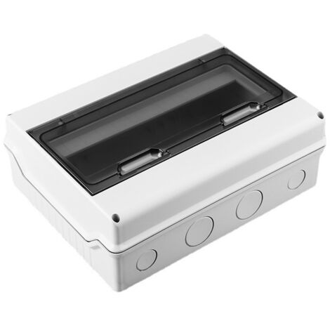 Pa Wasserdichter Schaltkasten, Ip65, 12 Module, Geeignet Für Elektrische Leistungsschalter, Wasserdichte Außenelektrik, Schaltschrank, Anschlusskasten Für Den Außenbereich, 24,5 X 18,5 X 9 Cm