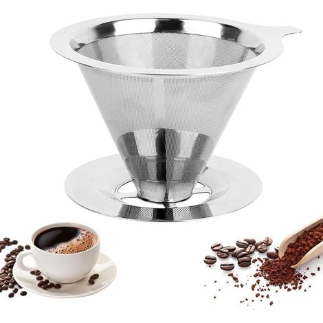 Pair Langsam Tropfender Kaffeefilter, Edelstahl-kaffeefilterspitze, Hochtemperaturbeständig – Kaffeesieb, Kaffeefilterhalter Für Manuelles Kaffeebrühen, Leicht Zu Reinigende Kaffeefilter