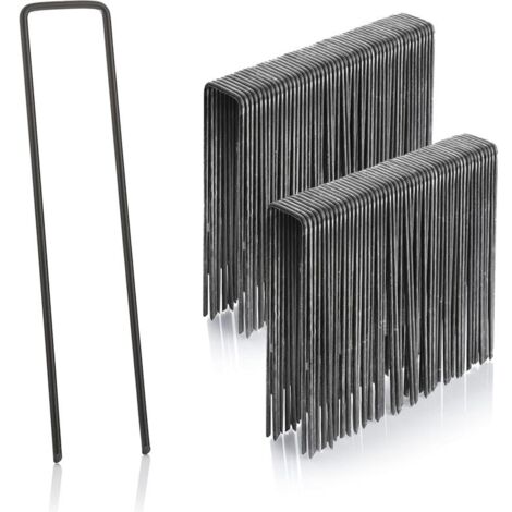 Pair 100 Stück 2,9 Mm Stahl-erdnägel, 150 Mm Lang, 25 Mm Breit, Stahl-erdnägel, Ankerheringe, Erdnägel, Gartenheringe