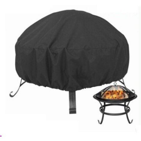 Pa Runde Feuerstellen-schutzhülle, Kordelzug Für Wasserdicht, Winddicht, Uv-beständig, Oxford-stoff 80 X 65 Cm Für Ofen, Esstisch Und Stühle Und Garten