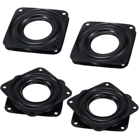 Pa Stück Lagerdrehplatte Lazy Susan Drehtellerlager 360° Vierkantlager Drehplatte 3 Zoll Drehlagerplatte Für Tisch Stuhl Tv (schwarz)