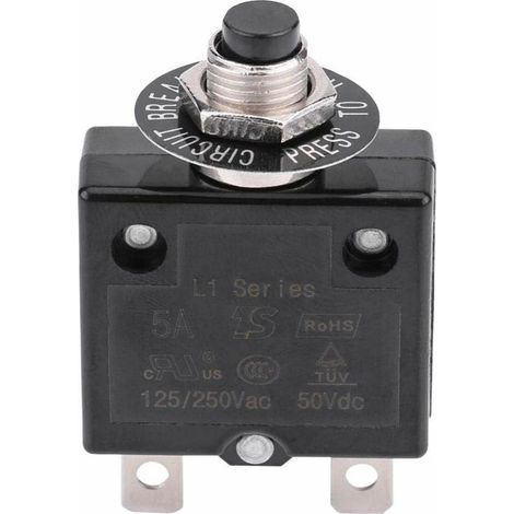 Pair Leistungsschalter, 15 A, Optionaler Thermoschalter Mit Rückstellung, 125–250 V Ac, 50 V Dc, Stromüberlastschutz, Druckknopf-leistungsschalter