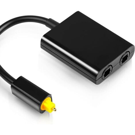 Pa Optischer Audio-kabelsplitter Mit 1 Auf 2 Ausgängen (toslink), Glasfaseradapter, Glasfaserkonverter Für Cd-/dvd-player/digitalfernseher/ps3/xbox 360