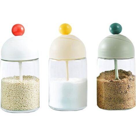 Pa Set Mit 3 Gewürzgläsern Aus Glas Mit Deckel Für Camping