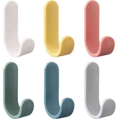 Pair 12 Stück Bunte Selbstklebende Haken, Selbstklebende Wandhaken Für Badezimmer, Handtuchhalter, Küche, Büro, Garderobe, Handtuchhaken Für Kinder