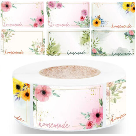 Pa 500 Stück Selbstgemachte Etiketten Für Gläser, Marmeladenetiketten, Selbstklebende Etiketten Für Den Gefrierschrank, 3 X 5 Cm, Klebeetiketten Für Küchengläser, Geschenkflaschen, Gewürzgläser