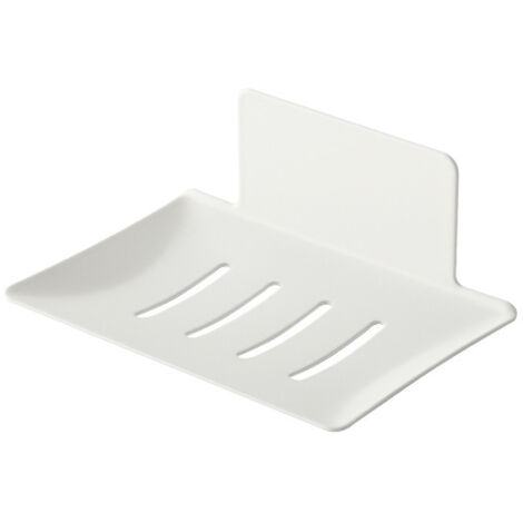 Pa 1 Stück Wand-seifenschale, Selbstklebender Seifenhalter Aus Karbonstahl Für Küche, Badezimmer, Zur Aufbewahrung Von Schwamm, Seifenbürste (weiß)