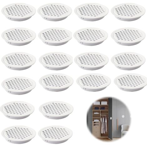Pa Lüftungsgitterloch, Edelstahl, Rund, 20 Stück, Lüftungsgitter Für Küchenschrankmöbel, 53 Mm, Lüftungsgitter Für Schränke, Bücherregale, Kleiderschränke, Schuhschränke, Weinkeller (53 Mm)