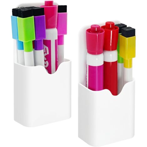 Pa 2 Magnetische Stifthalter, Magnetische Trocken Abwischbare Markerhalter, Magnetische Stifthalter Für Kühlschrank, Whiteboard-markerhalter Für Schule, Büro, Zuhause, Magnetischer Marker-organiz