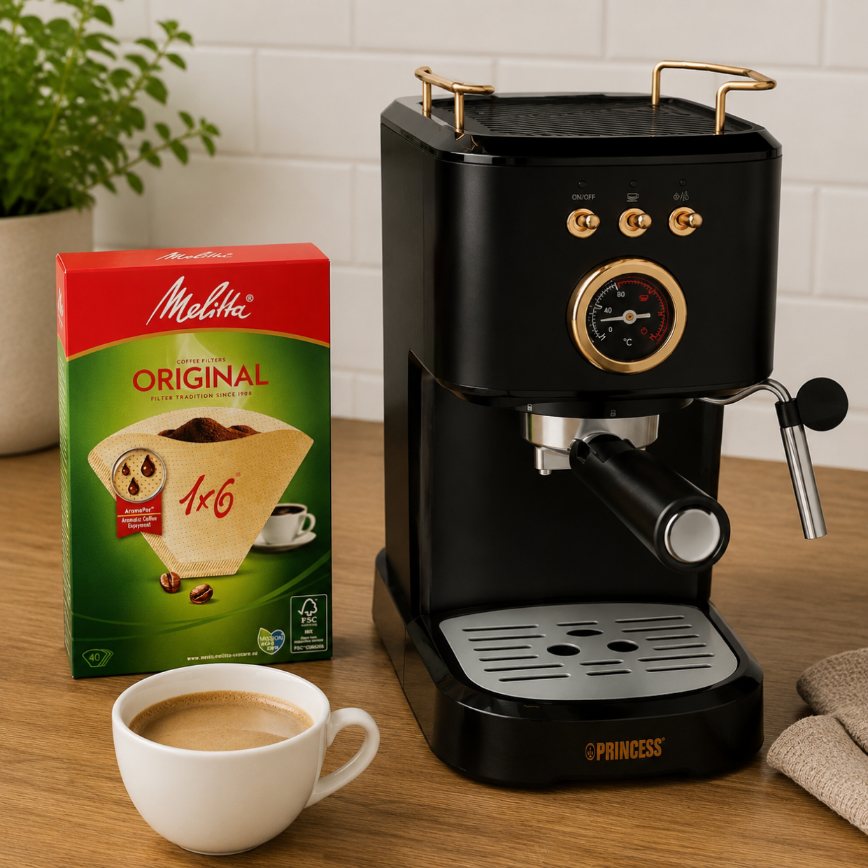 20 Bar Espresso Set 2 Teilig Manuelle Espressomaschine 40er Pack Kaffeefilter 221618942 221618942 221618942