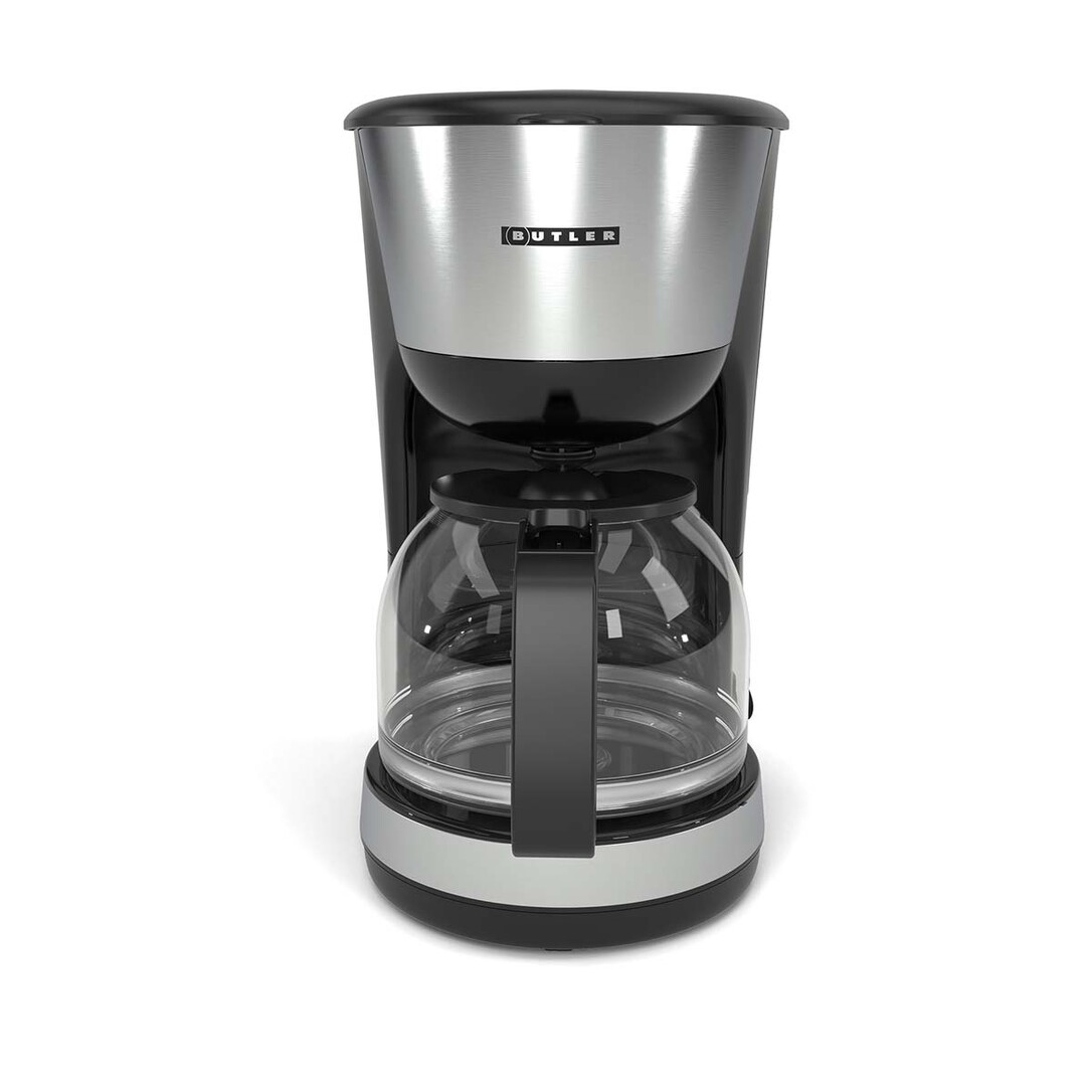 Butler Kaffeemaschine / 1,25 L / 1000 W / 10 Tassen / Warmhaltefunktion / Automatische Abschaltung / Schwarz / Edelstahl
