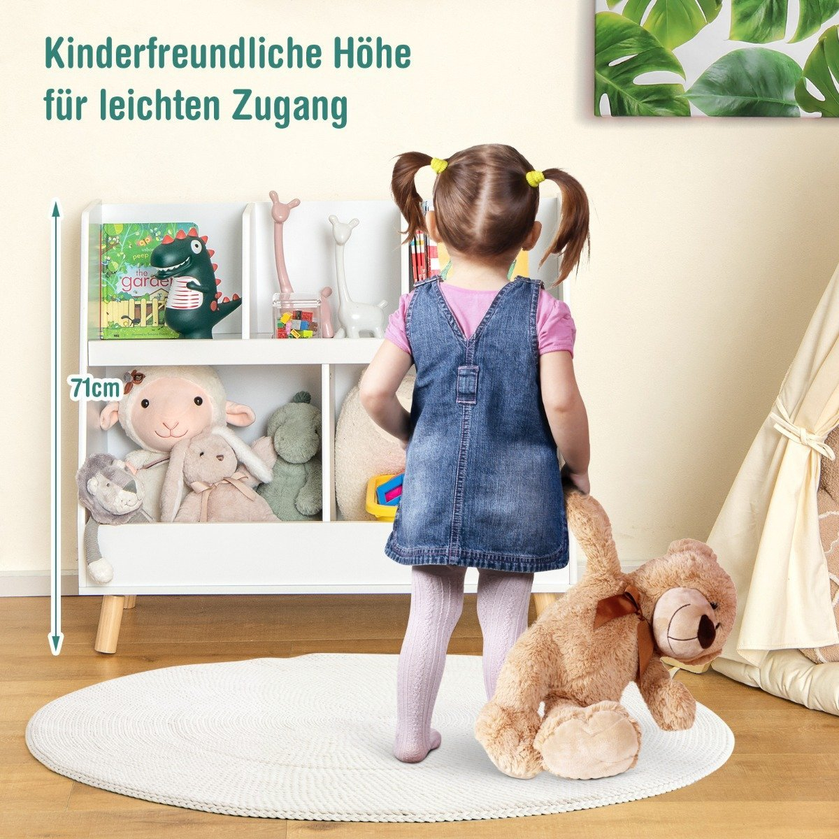 Spielmöbel Northix Weiß Kippsicher Abgerundete Ecken