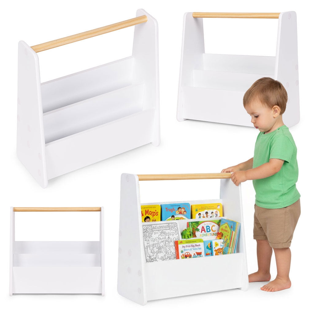 Montessori Kinderbucherregal 3 Stockiger Organizer Aus Weiem Mdf 220354291 220354291 220354291