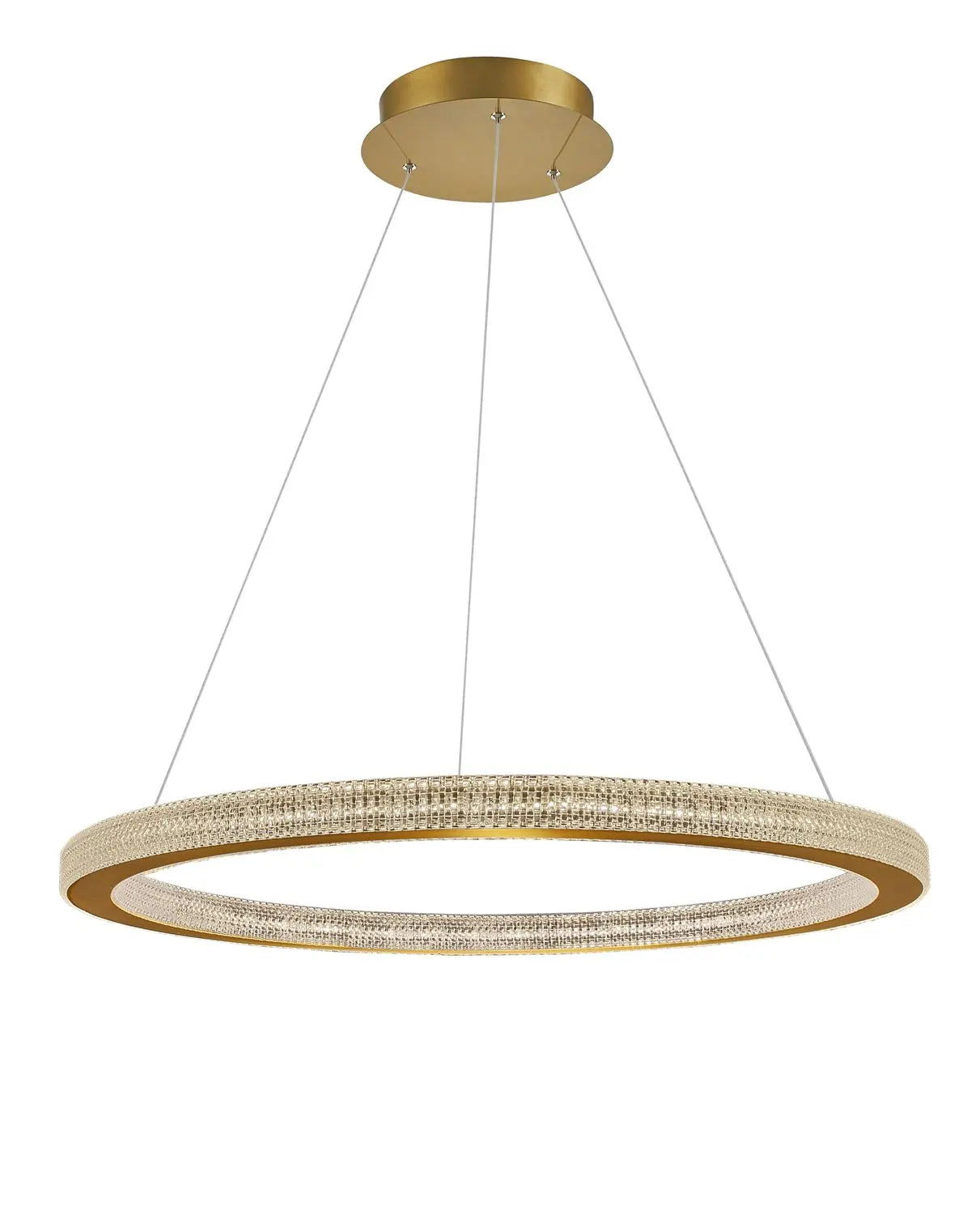 [neuwertig] B-ware Nova Luce Pendelleuchte Hängeleuchte Led Fiore Gold Warmweiß Dimmbar 80 Cm 80 W