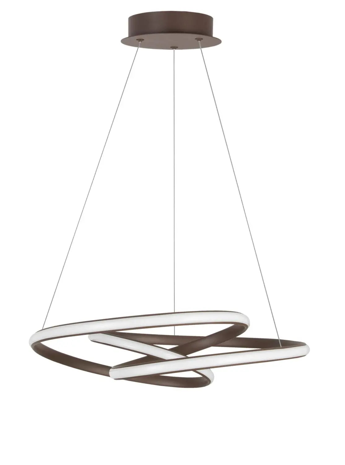 [neuwertig] B-ware Nova Luce Pendelleuchte Hängeleuchte Menton Led Kaffeebraun Warmweiß Dimmbar